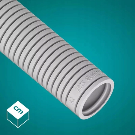 Wellrohr RKGL 32 mm 320N Leitung für Kabelschutz 50m Grau AKS ZIELONKA