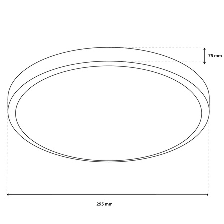LED-Deckensegel 2x E27 DUALIO Rund IP44 30cm LUMILED
