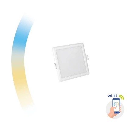 Quadratisches LED-Einbaupaneel 6W CCT ALGINE SPECTRUM Smart TUYA WiFi Dimmbar