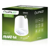 Halogen-Aufbauleuchte, Aufbauspot 84mm Runde Tube Weiß AMAT-M+LED GU10 6W warm LUMILED