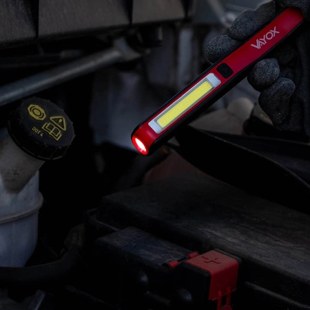 Wiederaufladbare Werkstatt-Taschenlampe Magnet COB + LED VA0102 Vayox