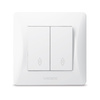 2fach 2fach Schalter 10A Aufputz Weiß BINERA VIDEX
