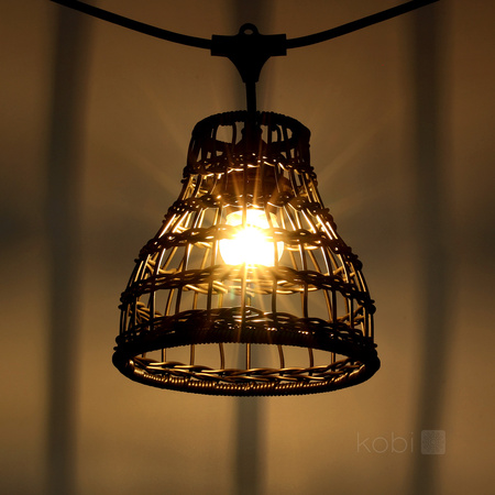 Lampenschirm für Girlanden Set CRETE LS R2 Schwarz Metall 5 Stück Kobi