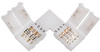 4-poliger RGB-LED-Streifen-Anschluss beidseitig L-Typ 10 mm Winkelverriegelung