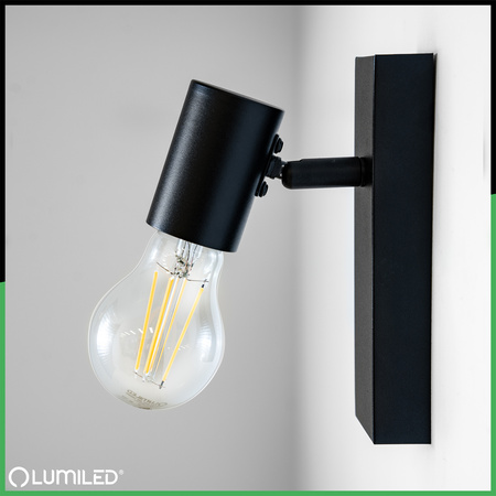 LED Spot E27 GLASA Schwarz Lumiled Wandleuchte