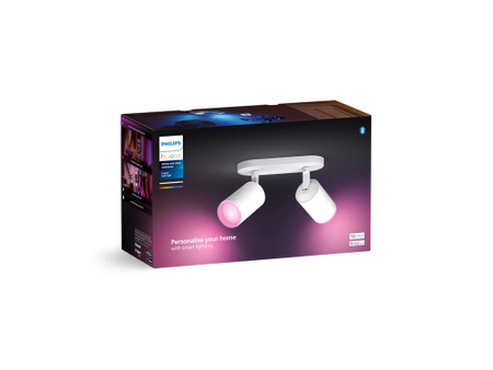 Philips HUE Weiß und Farbe Ambiance Fugato Lampe 2x4.2W Bluetooth Zigbee