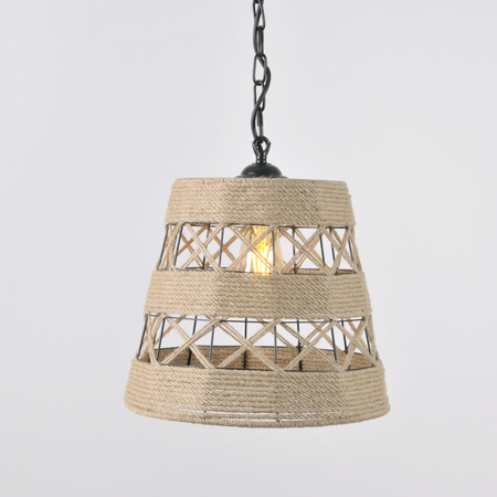 ALMA Rope IL MIO Deckenhängelampe im Boho-Stil Stahl + Seil 1xE27 GOLDLUX (Polux)