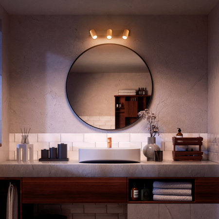 Reflektor-Deckenleuchte 3x GU10 IP44 Kupfer-Schwarz Kosipo Philips