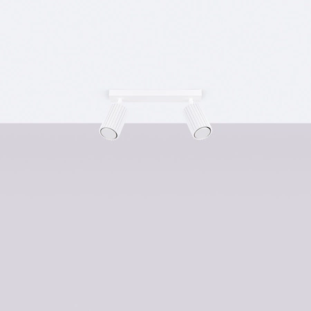 Tuba Spot Reflektor-Deckenleuchte 2x GU10 Weiß Carbon Deep Space SL.1542 Sollux