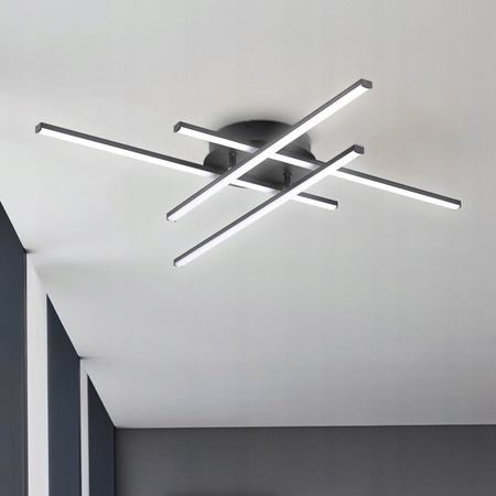 Geometrische Deckenleuchte PLAFON LED-Kronleuchter MODENA GRANDO 34W 4000K schwarz