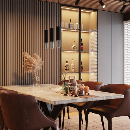 LED-Hängeleuchte LOOPEZ 2xGU10 Schwarz Chrom SOLLUX