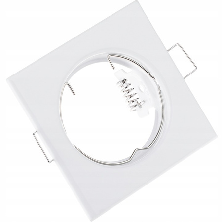 Einbaustrahler GU10, MR16 Einbauspot HALOGEN Quadrat Fest Weiß Blech PAVO LUMILED