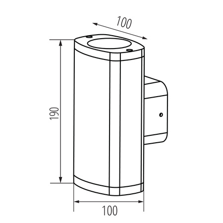 Außenwandleuchte GU10 IP54 Grau Aufputz ZEVI Kanlux