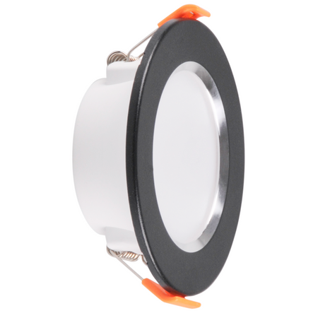 Deckeneinbauleuchte ZOE LED 4.8W 4000K Rundes Netz weiß + schwarzer/silberner Ring