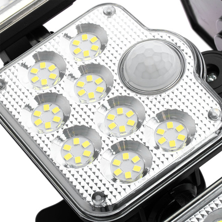 Solar-Flutlichtlampe 138x LED 10W 480lm Kalt IP65 Bewegungssensor + Fernbedienung
