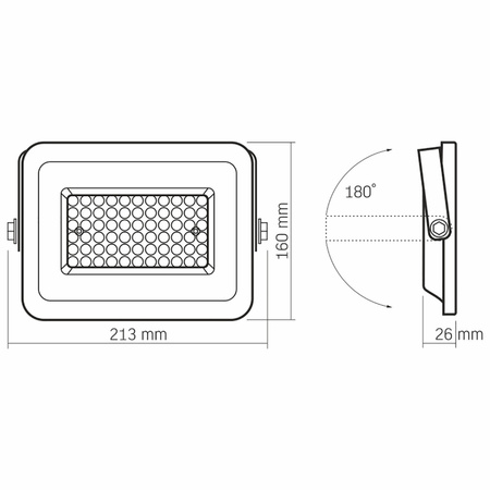 LED Fluter 50W 4500lm 5000K IP65 Weiß VIDEX LUCA