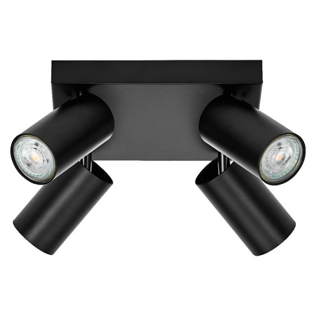 LED Quadratischer Reflektor 4-Punkt Dimmbar 13.6W GU10 Schwarz LEDVANCE Deckenleuchte