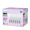 Set mit 6x LED-Kugelbirnen E14 P45 4,9W = 40W 470lm 2700K Warm PHILIPS