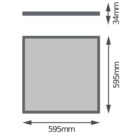 Universelles LED Panel, 60x60 cm, UGR19, 32W, 3600lm, 6500K, 4IN1, LEDVANCE