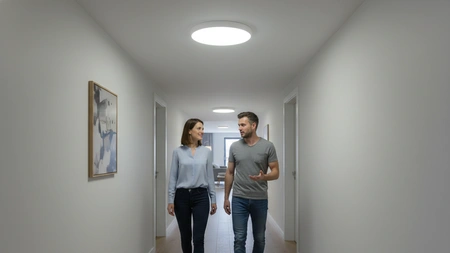 Plafond LED-Deckenleuchte 18W 1400lm 4000K Neutral mit austauschbarem schwarzem oder weißem Rahmen Ecolight