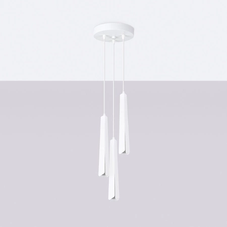 PRYSM 3P 3xG9 Weiß Skandinavische Decke Pendelleuchte SOLLUX