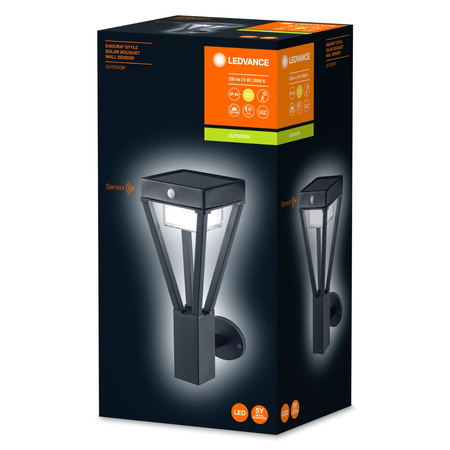 Wandleuchte Solarwand-Fassadenleuchte 6W 550lm 3000K Bewegungssensor Endura STYLE SOL WALL LEDVANCE