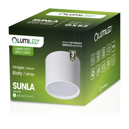 HALOGEN-Anbauleuchte SUNLA Tuba Gx53 LED Spot Wandleuchte Zylinder Weiß LUMILED