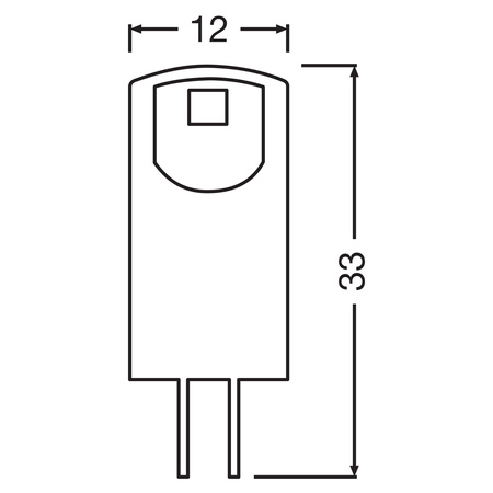 LED-Kapsel-Glühbirne G4 0,6W = 5W 55lm 2700K Warm 12V 320° LED PIN Osram