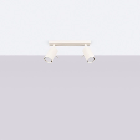 Tuba Spot Reflektor Deckenleuchte 2x GU10 Beige Ring Bittersweet Shimmer SL.1495 Sollux