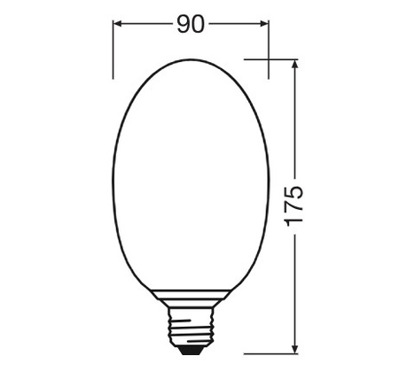 LED-Lampe E27 Oval Frost 3.5W 300lm 2700K Warm Dekorativ Orange Osram