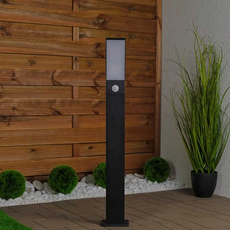 Gartenleuchte 11W, Außenstehleuchte Pollerleuchte mit Bewegungsmelder 4000K 80cm ANVES LUMILED