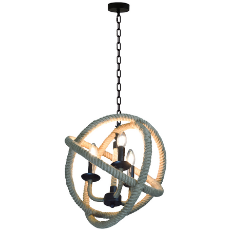 ROPE GLOBO Deckenleuchte 3xE14 ROPE LOFT Vintage - GOLDLUX (Polux)