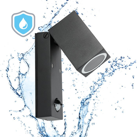 LED-Gartenleuchte QUAZAR 15 LxGU10 IP44 KOBI Schwarzer Sensor