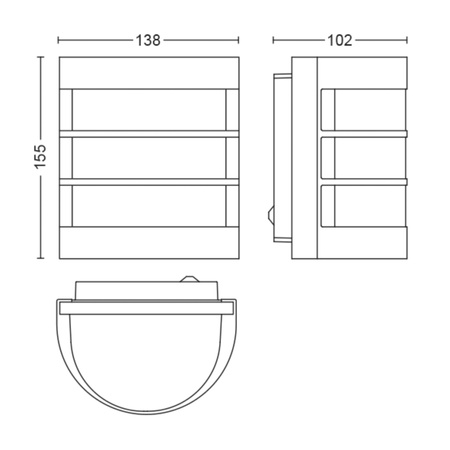 Gartenleuchte LED Wandleuchte CALGARY myGarden E27 IP44 Silber PHILIPS