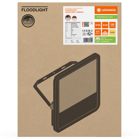 LED-Flutlicht 100W 14000lm 3000K IP66 Schwarz LEDVANCE Flutlicht