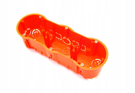 Dreifach tiefe Elektro-Einbaudose 3x68 mit PAWBOL-Schrauben