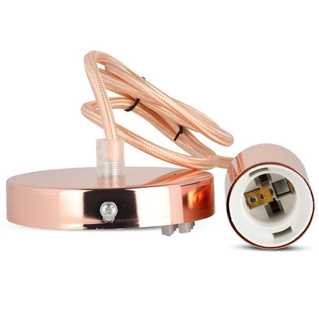 Hängeleuchte E27 Chrom Rose Gold Schirm VT-7448 V-TAC