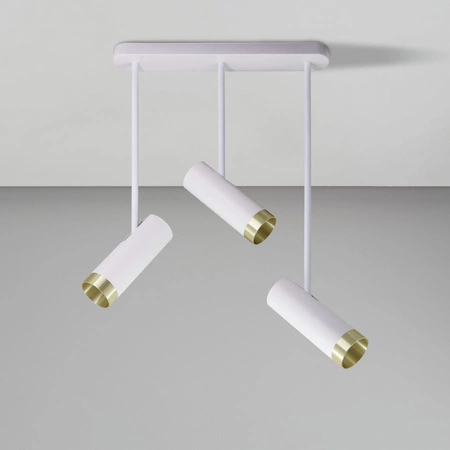 Spotlight Deckenleuchte 3x GU10 Weiß Gold PORTO Sanico Goldlux