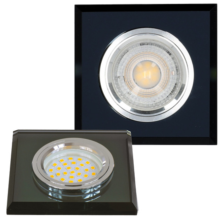 Flush Mount GU10 Halogen Einbaustrahler Mesh Schwarz Quadratisch Kobi