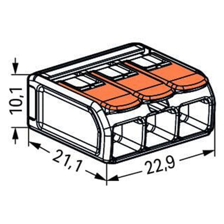 WAGO 221-613 Quick Connect Installationsverbinder für KABEL 3x0,5-6mm