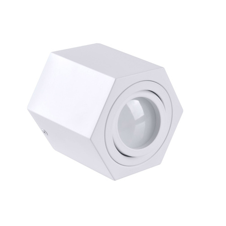 Sechseckige GU10-LED-Deckenleuchte beweglich weiß SPOT für die Deckenmontage