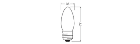 LED-Lampe B35 E27 Kerze 3.4W = 40W 470lm 2700K Warm 300° STAR CLASSIC Osram