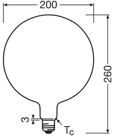 Dekorative LED-Lampe E27 7.3W = 60W 806lm 2700K Warm 320° Dimmbar Vintage 1906 Osram