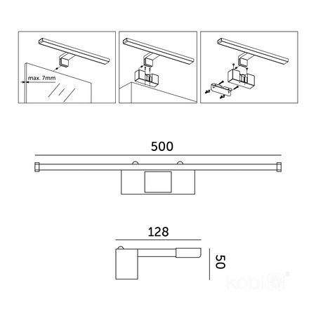 LED-Badezimmer Spiegel Lampe IP44 10W 4000K Neutral Kobi