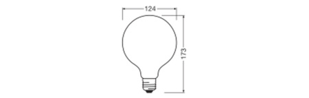 LED-Glühbirne G125 E27 24W = 200W 3452lm 4000K Neutral 320° Value ClassLedvance