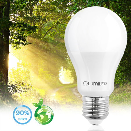 6x LED Lampen E27, Glühbirne A60 10W = 75W 1055lm 260° 4000K neutral LUMILED