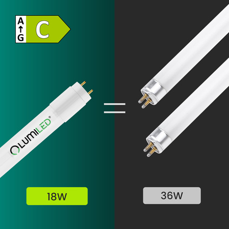 LED Leuchtstofflampe G13, Leuchtstoffröhre T8 18W 4000K 120cm 160lm/W neutral LUMILED