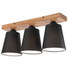 LULA Deckenleuchte 3xE27 Eiche Schwarz LM-3.200 Lamkur