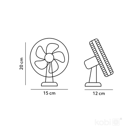 Tischventilator Clip Tragbar Wiederaufladbar USB-C Weiß Viento Windstar Kobi