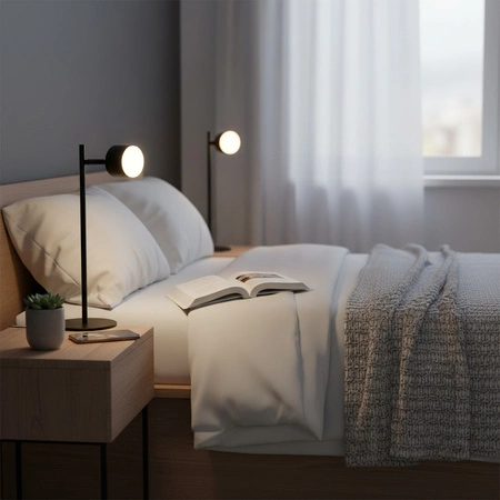 LED-Schreibtisch-Tischlampe 4,2W KUBIK Schwarz 3000K GOLDLUX (Polux)